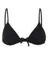 Eres Black Stretch Nylon Mouna Bikini Top In Blue