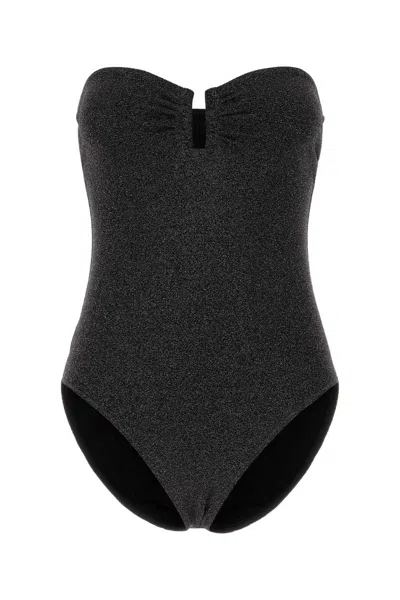 ERES ERES BLACK STRETCH NYLON BLEND SCINTILLANT SWIMSUIT