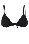 Eres Black Stretch Nylon Mouna Bikini Top In Blue