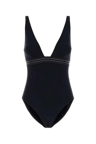 ERES ERES BLACK STRETCH NYLON SILLAGE SWIMSUIT