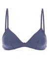 Eres Women Blu Stretch Nylon Tourbillon Bikini Top In Blue
