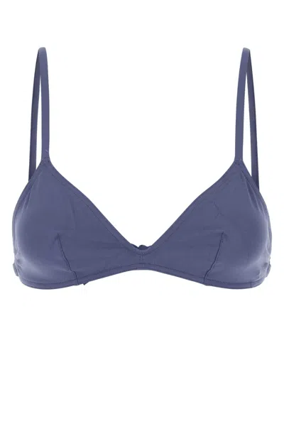 ERES BLU STRETCH NYLON TOURBILLON BIKINI TOP