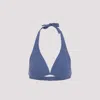 Eres V-neck Halter Neck Bikini Top In Blue