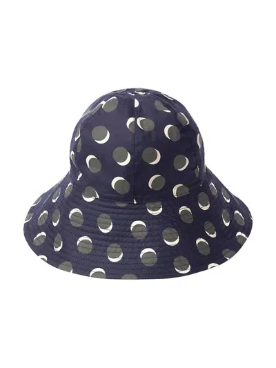 Eres Bob Bucket Hat In Bain De Minuit-lune Print In Black