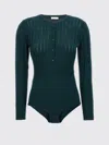 Eres Ribbed Crew Neck Bodysuit With Long Sleeves In Multi