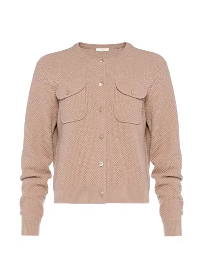 Eres Bonjour Waffle-knit Cardigan In Neutral