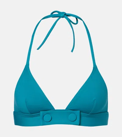 Eres Bord Triangle Bikini Top In Green