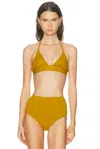 Eres Triangle-cup Bikini Top In Brown