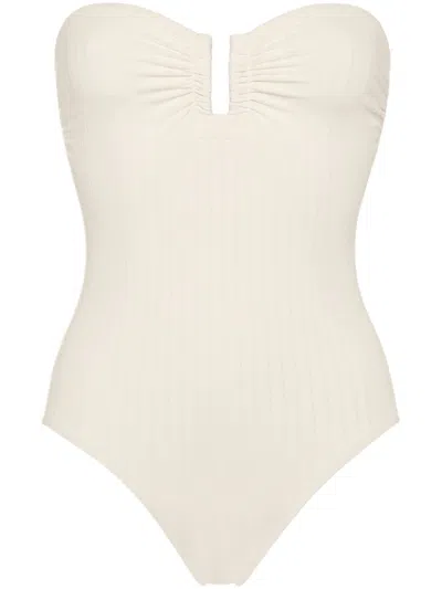 Eres Bossa Nova Ribbed Swimsuit In White