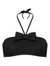 Eres Bow-detailed Halterneck Bikini Top In Black
