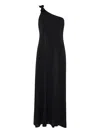 Eres Bow-detail One-shoulder Maxi Dress In Black