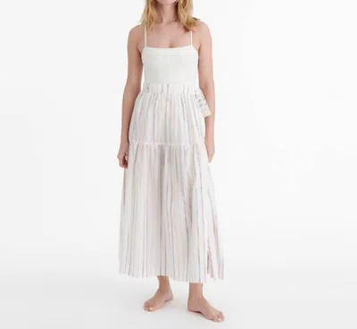 Eres Brillante Pareo Skirt In Rayure Lurex In Neutral