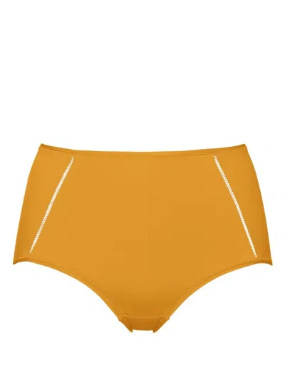 Eres Brina Soyeuse High-waisted Briefs In Yellow