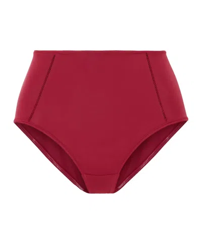 Eres Les Essentiels Brina Soyeuse Picot-trimmed Stretch-jersey Briefs In Red