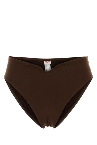 Eres Stretch Nylon Prestance Bikini Bottom In Brown
