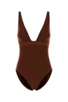 Eres Stretch Nylon Swimsuit Sillage In Brown