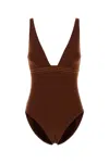 Eres Stretch Nylon Swimsuit Sillage In Brown