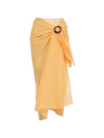 Eres Buckle Detail Sarong In Orange