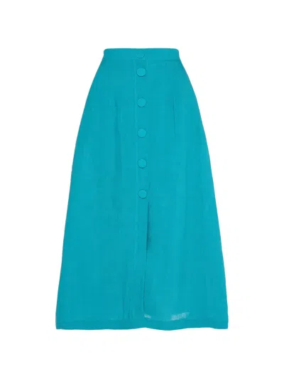 Eres Button Amusante Skirt In Blue
