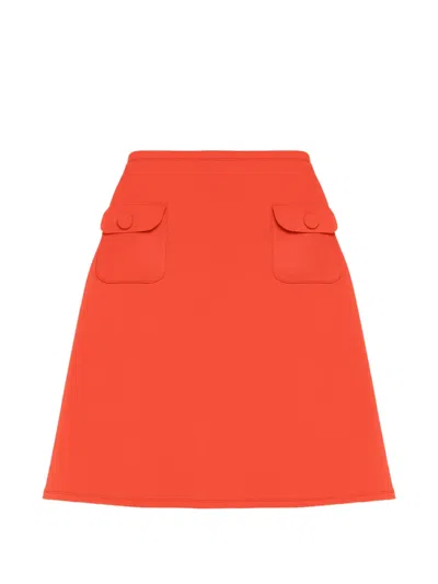 Eres Button-detail Mini Skirt In Orange