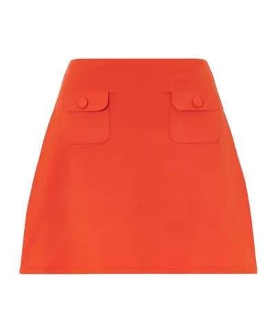Eres Maritime Stretch-jersey Mini Skirt In Orange