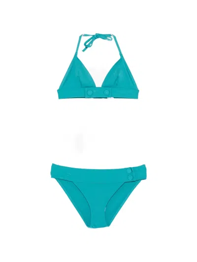Eres Button-embellishment Bikini In Blue