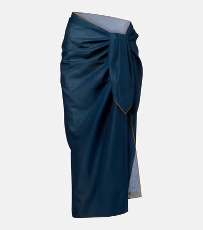 Eres Cabine Cotton Beach Cover-up In Blue