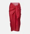 Eres Cabine Cotton Voile Beach Cover-up In Red