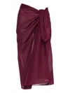 Eres Cabine Knot-detail Cotton Sarong In Red