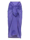 Eres Gathered Cotton Sarong In 紫色