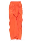 Eres Cabine Logo-embroidered Sarong In Orange
