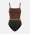Eres Womens Multi Calanque Metallic-knit Swimsuit
