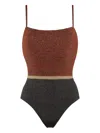 Eres Womens Multi Calanque Metallic-knit Swimsuit