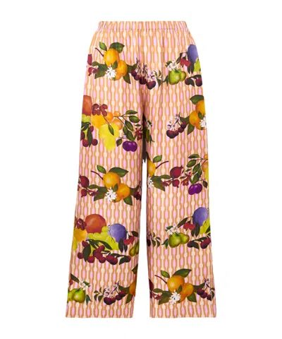 Eres Cannelle Printed Wide-leg Pants In Pink
