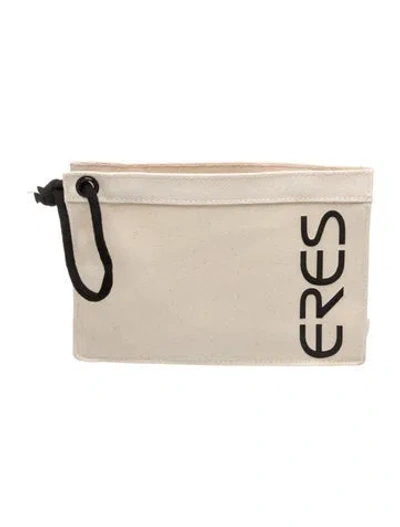 Pre-owned Eres Canvas Clutch In Neutrals