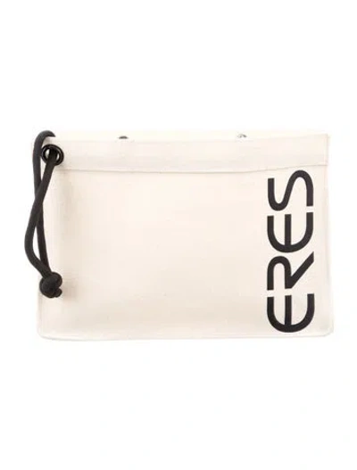 Pre-owned Eres Canvas Travel Pouch In Black/neutrals