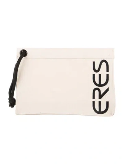 Pre-owned Eres Canvas Travel Pouch In Black/neutrals