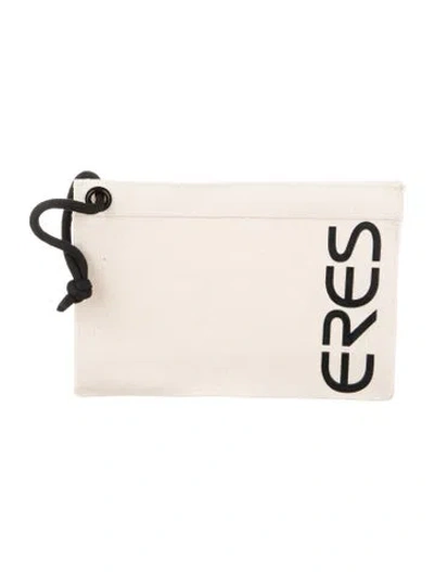 Pre-owned Eres Canvas Travel Pouch In Black/neutrals