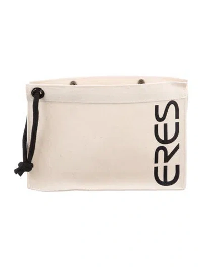 Pre-owned Eres Canvas Travel Pouch In Black/neutrals