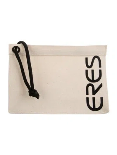 Pre-owned Eres Canvas Travel Pouch In Neutrals