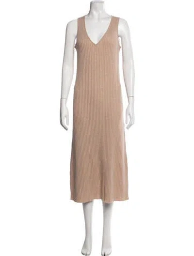 Pre-owned Eres Cashmere Midi Length Dress In Pink