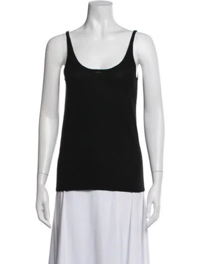 Pre-owned Eres Cashmere Scoop Neck Top In Black