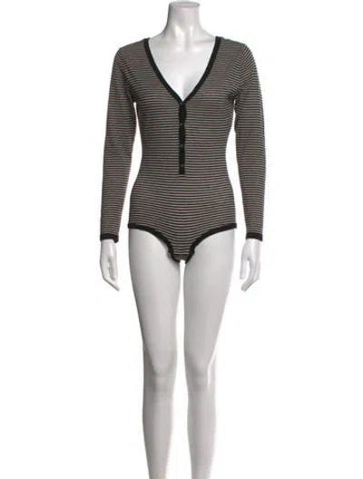 Pre-owned Eres Cashmere Striped Bodysuit W/ Tags In Multicolor