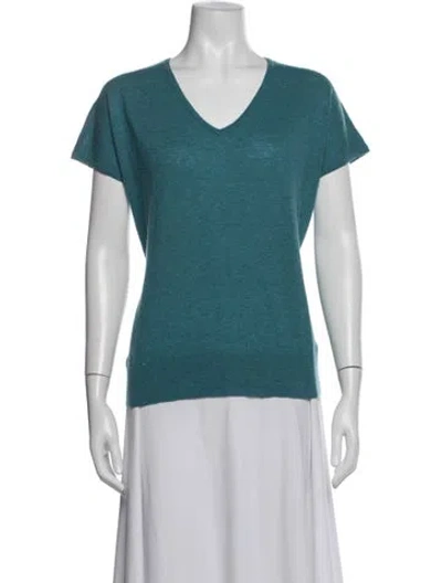 Pre-owned Eres Cashmere V-neck Top In Blue