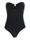 Eres Cassiopee Black One-piece Swimsuit With Back Neckline In Tech Fabric Woman
