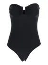 Eres Cassiopee Black One-piece Swimsuit With Back Neckline In Tech Fabric Woman In Black