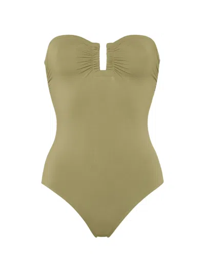 Eres Cassiopée Bustier One-piece Swimsuit In Green