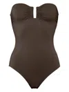 Eres Cassiopée Bustier Swimsuit In Grey