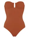Eres Women Cassiopee One-piece Bustier Swimsuit In Brown