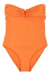 Eres 'cassiopee' Orange One-piece Swimsuit With Back Neckline In Orange